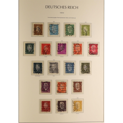 570 - GERMANY 1872 - 1932 USED COLLECTION of over 400 stamps in hingeless album, many high / top values, m... 