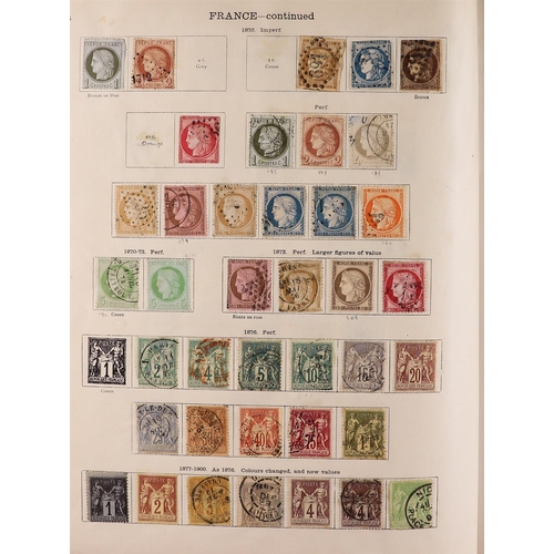 58 - 1850-1936 WORLD COLLECTION in two well filled New Ideal albums for the foreign countries issues, min... 