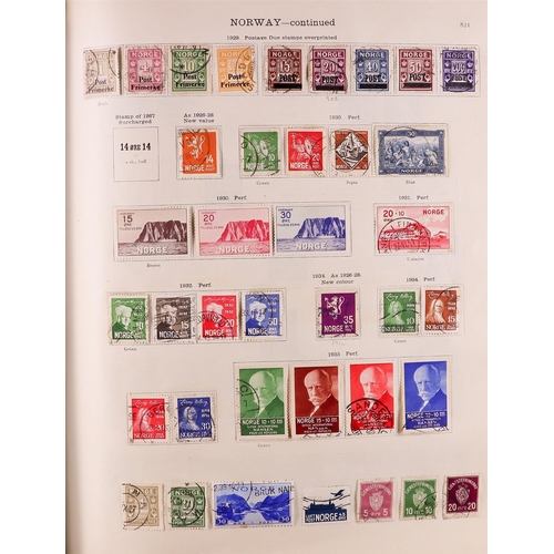 58 - 1850-1936 WORLD COLLECTION in two well filled New Ideal albums for the foreign countries issues, min... 