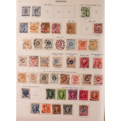 58 - 1850-1936 WORLD COLLECTION in two well filled New Ideal albums for the foreign countries issues, min... 