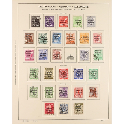 580 - GERMANY 1948 - 1968 FINE USED COLLECTION in a Schaubek Germany album, with West Germany, Berlin, Rus... 