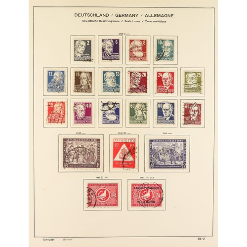 580 - GERMANY 1948 - 1968 FINE USED COLLECTION in a Schaubek Germany album, with West Germany, Berlin, Rus... 