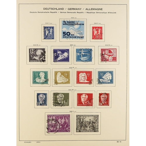 580 - GERMANY 1948 - 1968 FINE USED COLLECTION in a Schaubek Germany album, with West Germany, Berlin, Rus... 