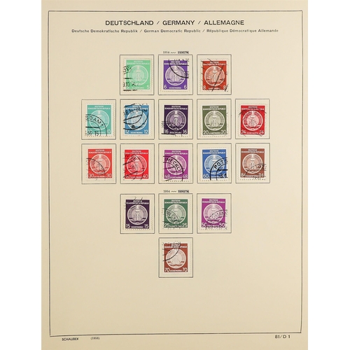 580 - GERMANY 1948 - 1968 FINE USED COLLECTION in a Schaubek Germany album, with West Germany, Berlin, Rus... 