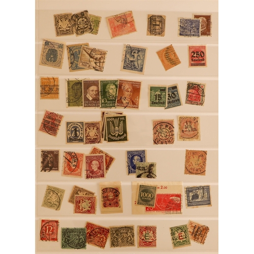 581 - GERMANY ACCUMULATION of mint & used stamps in albums and stock books, in a large carton. States, Inf... 