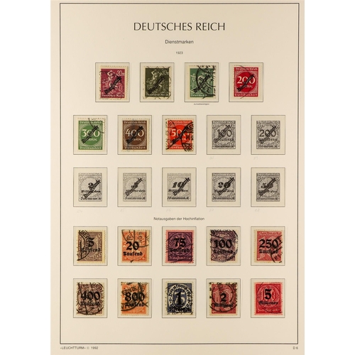 583 - GERMANY OFFICIAL STAMPS 1903 - 1944 COLLECTION of used stamps, near- complete for the period, s.t.c ... 