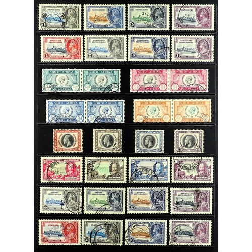 59 - 1935 SILVER JUBILEE complete Commonwealth omnibus series (including Egypt), used. Cat £2250 (250 sta... 