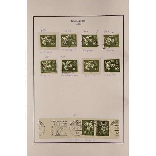 591 - GERMANY WEST 1960 - 1964 SPECIALIZED COLLECTION of 600+ mint / never hinged mint and used stamps, mi... 