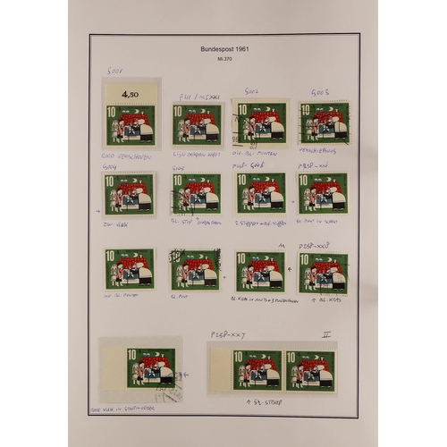 591 - GERMANY WEST 1960 - 1964 SPECIALIZED COLLECTION of 600+ mint / never hinged mint and used stamps, mi... 