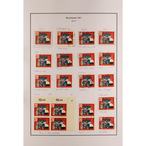 591 - GERMANY WEST 1960 - 1964 SPECIALIZED COLLECTION of 600+ mint / never hinged mint and used stamps, mi... 