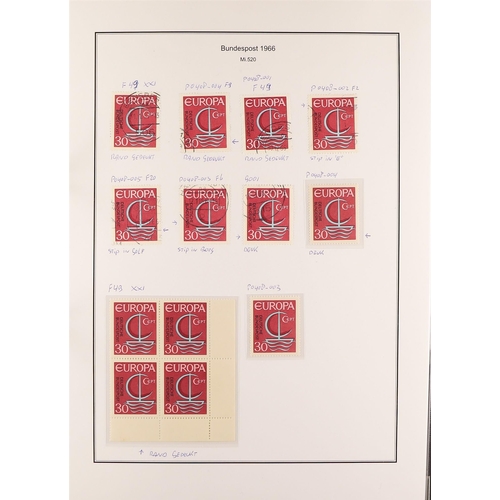 592 - GERMANY WEST 1965 - 1969 SPECIALIZED COLLECTION of mint / mostly never hinged and used stamps with i... 