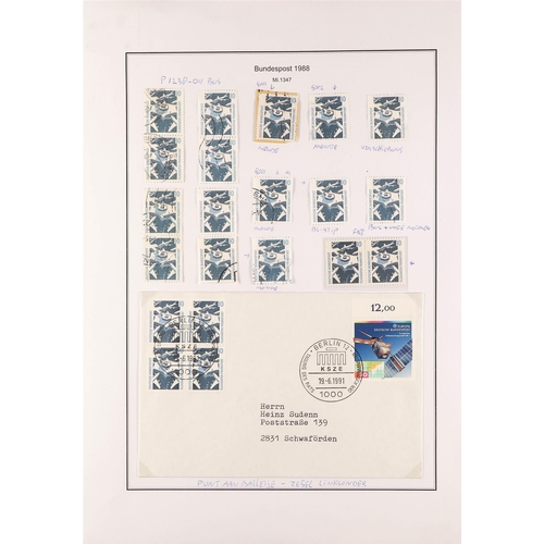 593 - GERMANY WEST 1980 - 1989 SPECIALIZED COLLECTION of 800+ mint, never hinged mint and used stamps, min... 