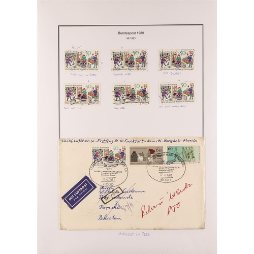 593 - GERMANY WEST 1980 - 1989 SPECIALIZED COLLECTION of 800+ mint, never hinged mint and used stamps, min... 