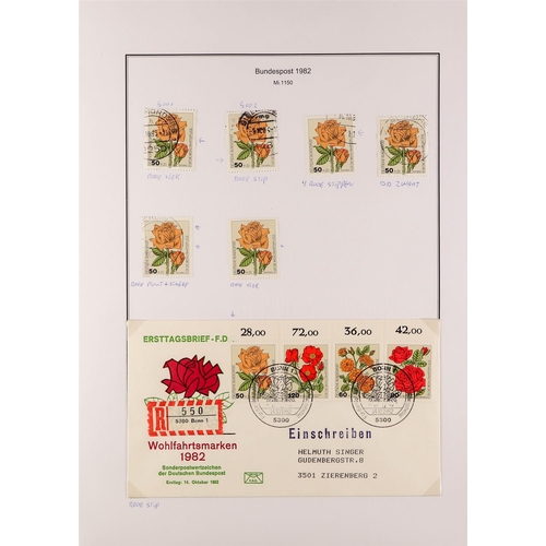 593 - GERMANY WEST 1980 - 1989 SPECIALIZED COLLECTION of 800+ mint, never hinged mint and used stamps, min... 