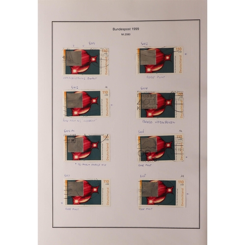 595 - GERMANY WEST 1996 - 1999 SPECIALIZED COLLECTION of over 2000 mint, never hinged mint and used stamps... 