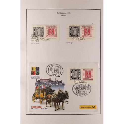 595 - GERMANY WEST 1996 - 1999 SPECIALIZED COLLECTION of over 2000 mint, never hinged mint and used stamps... 