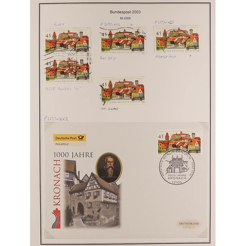 596 - GERMANY WEST 2000 - 2004 SPECIALIZED COLLECTION of 1500+ mint, never hinged mint and used stamps, mi... 