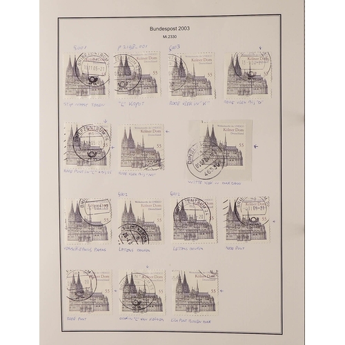 596 - GERMANY WEST 2000 - 2004 SPECIALIZED COLLECTION of 1500+ mint, never hinged mint and used stamps, mi... 