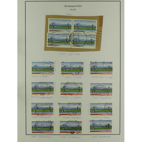 596 - GERMANY WEST 2000 - 2004 SPECIALIZED COLLECTION of 1500+ mint, never hinged mint and used stamps, mi... 