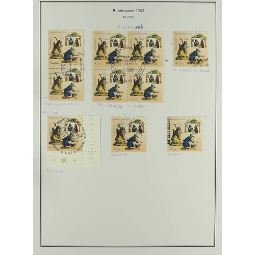 596 - GERMANY WEST 2000 - 2004 SPECIALIZED COLLECTION of 1500+ mint, never hinged mint and used stamps, mi... 