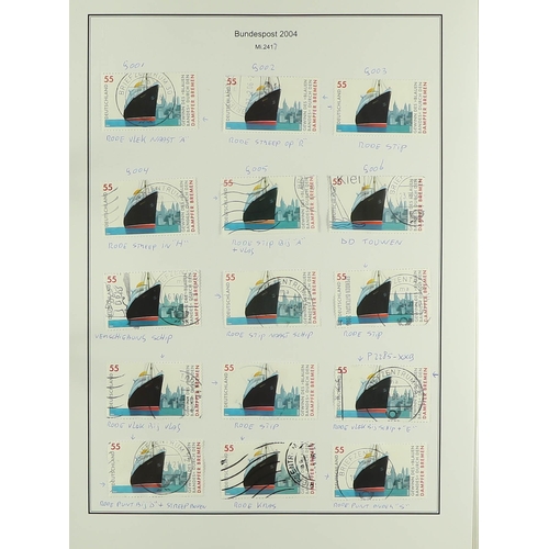 596 - GERMANY WEST 2000 - 2004 SPECIALIZED COLLECTION of 1500+ mint, never hinged mint and used stamps, mi... 