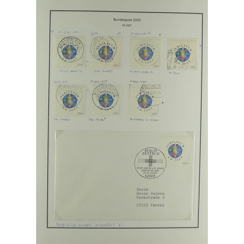 596 - GERMANY WEST 2000 - 2004 SPECIALIZED COLLECTION of 1500+ mint, never hinged mint and used stamps, mi... 