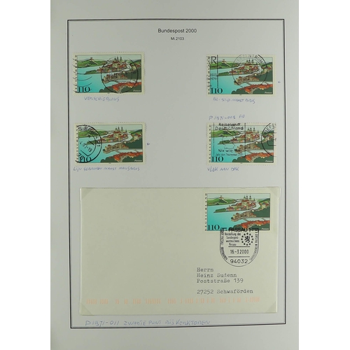 596 - GERMANY WEST 2000 - 2004 SPECIALIZED COLLECTION of 1500+ mint, never hinged mint and used stamps, mi... 