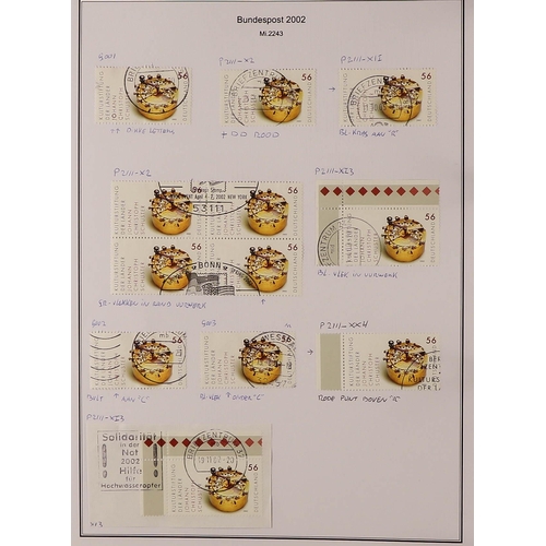 596 - GERMANY WEST 2000 - 2004 SPECIALIZED COLLECTION of 1500+ mint, never hinged mint and used stamps, mi... 