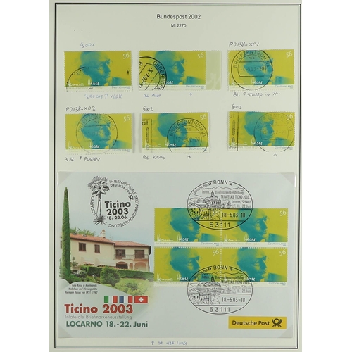 596 - GERMANY WEST 2000 - 2004 SPECIALIZED COLLECTION of 1500+ mint, never hinged mint and used stamps, mi... 