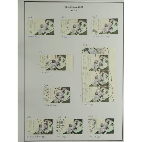 596 - GERMANY WEST 2000 - 2004 SPECIALIZED COLLECTION of 1500+ mint, never hinged mint and used stamps, mi... 