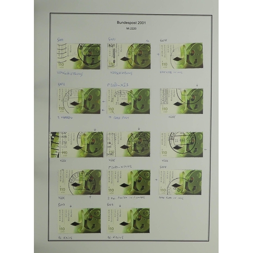 596 - GERMANY WEST 2000 - 2004 SPECIALIZED COLLECTION of 1500+ mint, never hinged mint and used stamps, mi... 