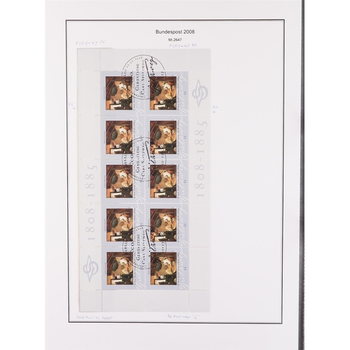 597 - GERMANY WEST 2005 - 2009 SPECIALIZED COLLECTION of 1000+ mint, never hinged mint & used stamps, mini... 