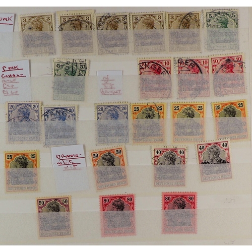 598 - GERMAN COLONIES STOCKBOOK of over 400 fine mint & used stamps from German PO's in Cameroun to German... 