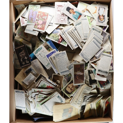 6 - CIGARETTE AND TEA CARD HOARD. Many 1000s of cards in boxes, tins and tubs. Mainly loose but some mod... 