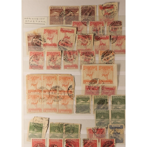 622 - GREECE 1913 NEW TERRITORIES POSTMARKS collection of 500+ Campaign Victory stamps each cancelled at p... 