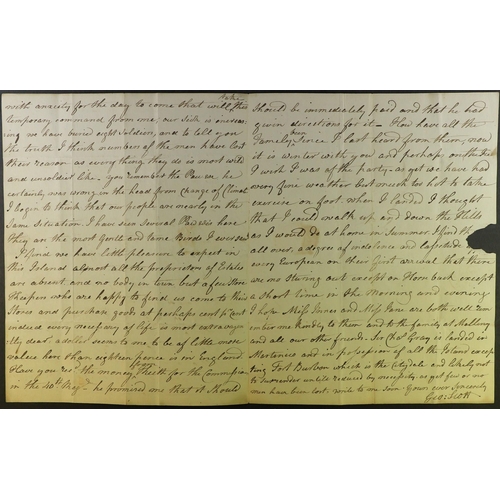 628 - GRENADA 1794 (12 Feb) lengthy entire letter with personal contents to Edinburgh, bearing rate marks ... 