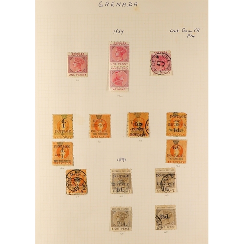 630 - GRENADA 1861 - 1952 COLLECTION of 300+ stamps on pages, stc £2500+. Lot 630 [c]