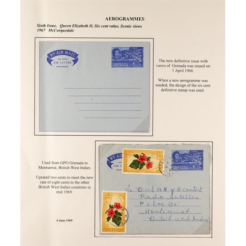 636 - GRENADA AEROGRAMMES 1949 - 1967 collection of 24 items, incl. 1949 6d (H&G 1) used & unused, 1952 12... 