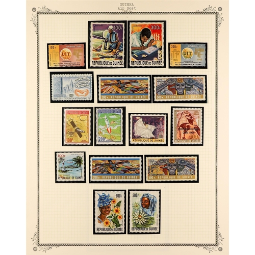 637 - GUINEA 1959 - 1983 AIR POSTS collection of 160+ never hinged mint stamps & 20 miniature sheets. Lot ... 