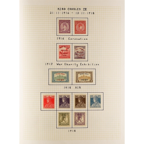 648 - HUNGARY 1871 - 1944 COLLECTION of 1000+ mostly mint stamps, many sets, 'back of the book' with occup... 