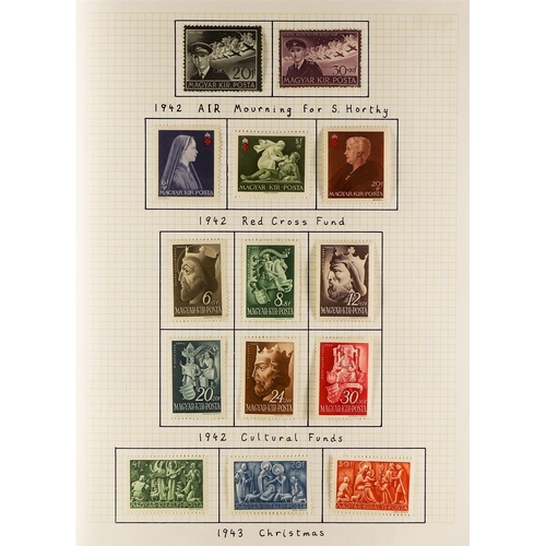 648 - HUNGARY 1871 - 1944 COLLECTION of 1000+ mostly mint stamps, many sets, 'back of the book' with occup... 