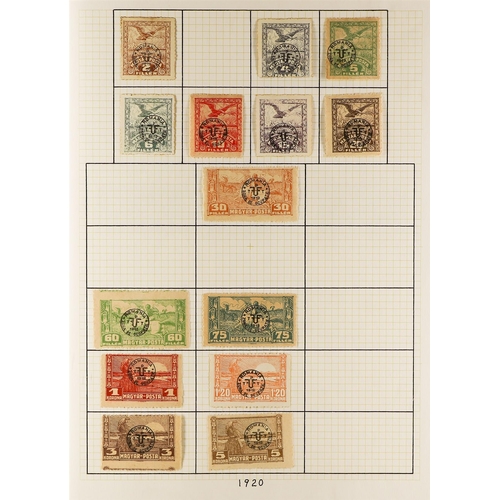 648 - HUNGARY 1871 - 1944 COLLECTION of 1000+ mostly mint stamps, many sets, 'back of the book' with occup... 