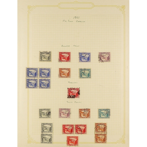 654 - ICELAND 1901 - 1976 COLLECTION of over 700 used stamps on album pages, chiefly complete sets. Cat £3... 