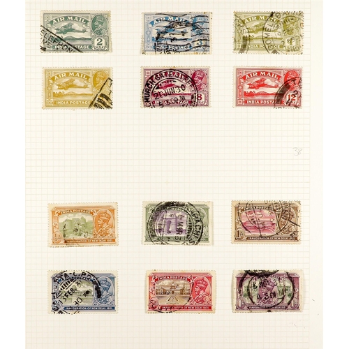 661 - INDIA 1854 - 1952 USED COLLECTION of 400+ stamps on pages, note 1854-55 ½a (2), 1a (5), 2a (3) & 4a,... 