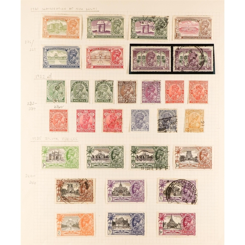 667 - INDIA 1902 - 1943 OLD COLLECTION of 230+ mint & used stamps on 6 album pages. Lot 667 [c]