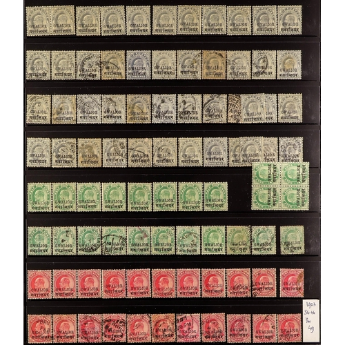 682 - INDIAN CONVENTION STATES GWALIOR 1885 - 1949 COLLECTION of 1300+ mint and used stamps on protective ... 