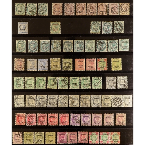 684 - INDIAN CONVENTION STATES JIND 1885 - 1945 collection of 400+ mint & used stamps on protective pages.... 