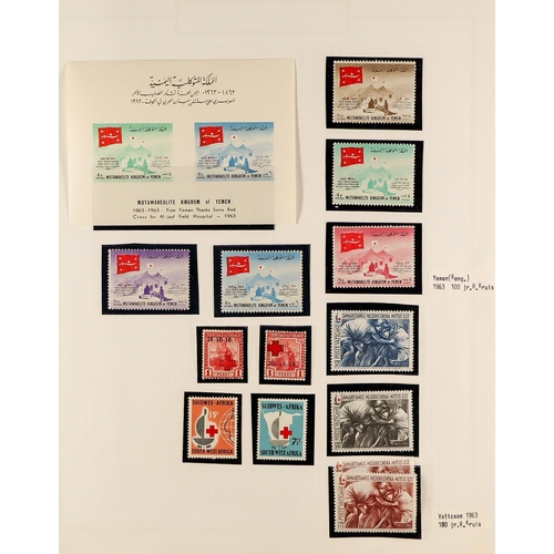 70 - RED CROSS / RED CRESCENT COLLECTION of mint / never hinged mint & used stamps, miniature sheets, boo... 