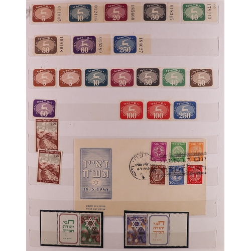 717 - ISRAEL 1948-1989 ESTATE Includes mainly never hinged mint collection with tabs in stockbooks (some t... 