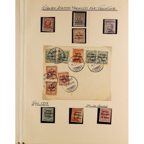 726 - ITALY 1918 - 1938 OCCUPATION OF AUSTRIA Collection of around of 140 stamps and 7 covers. Lot 726 [c]